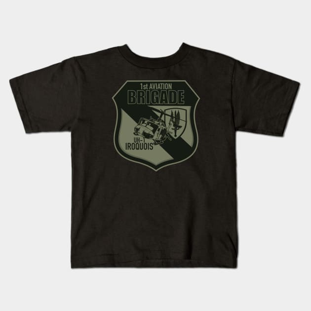 1st Aviation Brigade Kids T-Shirt by TCP